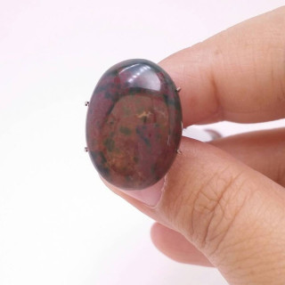 Bloodstone Gemstone - Oval Facetted | Natural and Unique