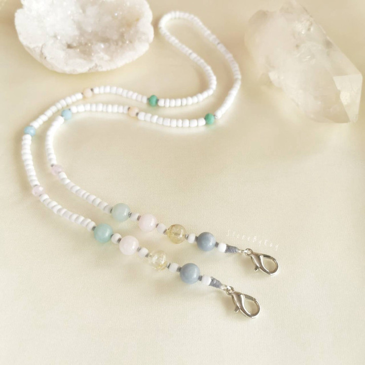 Stylish Mask Lanyard with Stone Beads