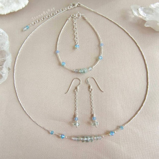 Aquamarine Necklace Set - Sparkle and Sophistication