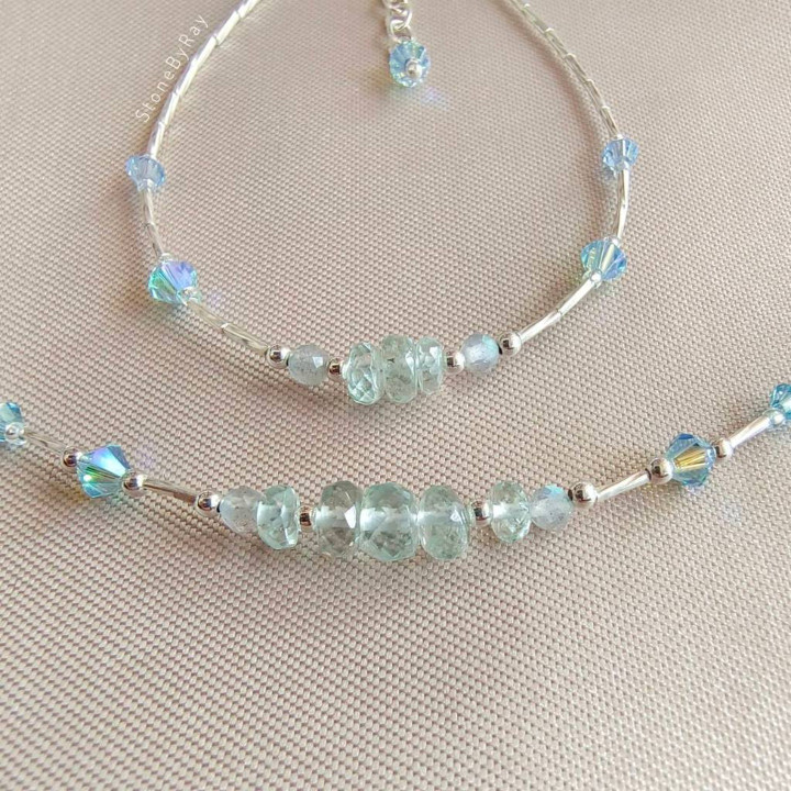 Aquamarine Necklace Set - Sparkle and Sophistication