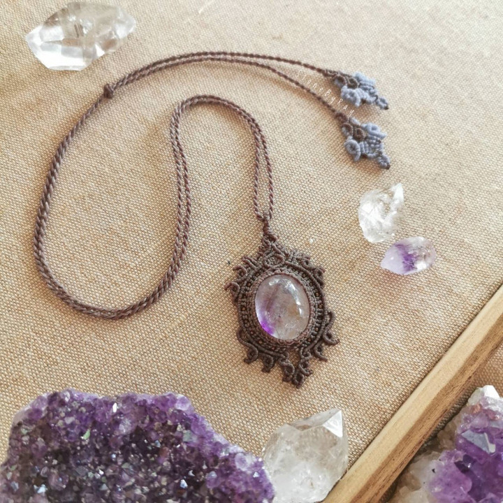 Super Seven Stone Necklace | Braided Rope Design