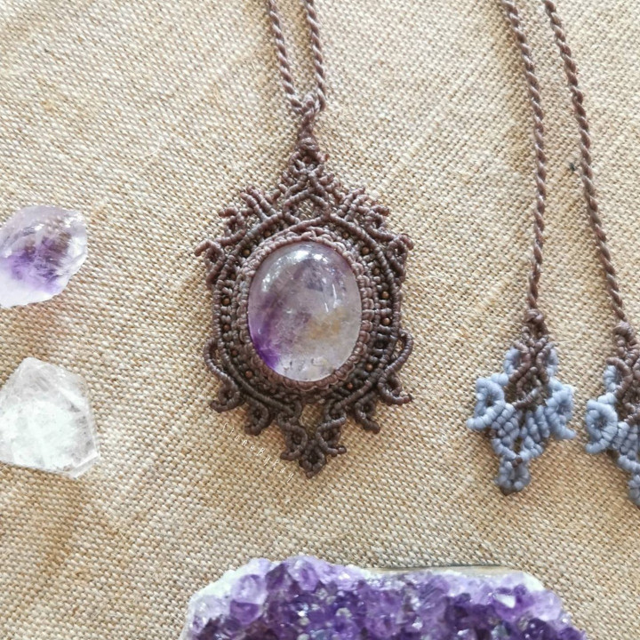 Super Seven Stone Necklace | Braided Rope Design