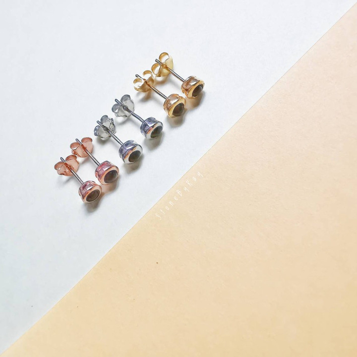 Gobi Meteorite Earrings | Sterling Silver (925)