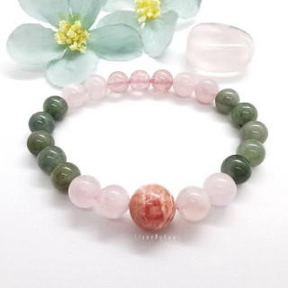 Crystal Healing Bracelet | Jade, Strawberry Quartz and More