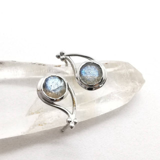 Labradorite Earrings | Silver Stud Earrings | Unique Sparkle