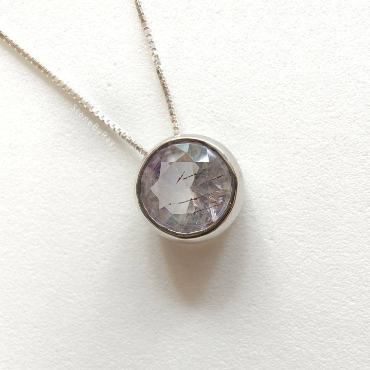 Super Seven Necklace: Silver Pendant For Clarity and Balance