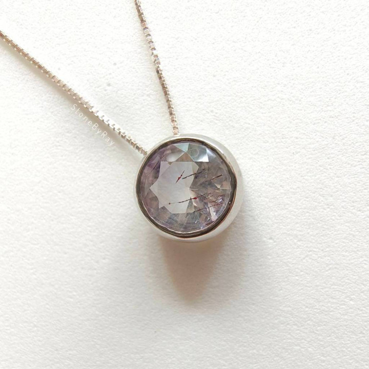 Super Seven Necklace: Silver Pendant For Clarity and Balance
