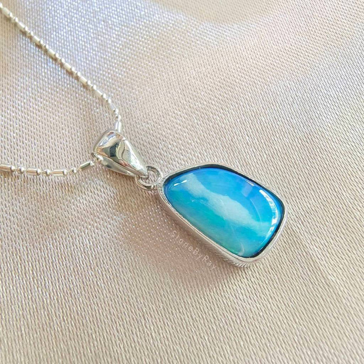 Opal Pendant Necklace | Sterling Silver Jewelry