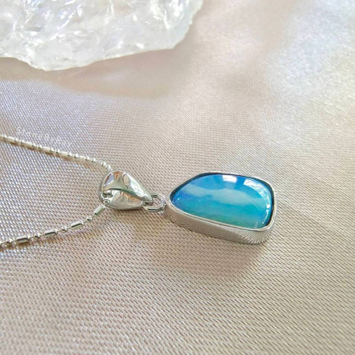 Opal Pendant Necklace | Sterling Silver Jewelry