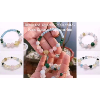 Rutilated Quartz and Gemstone Bracelet - Harmony and Energy