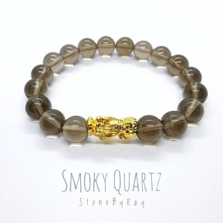 Smoky Quartz Wristlet | Protection and Luck Pi Xiu Charm