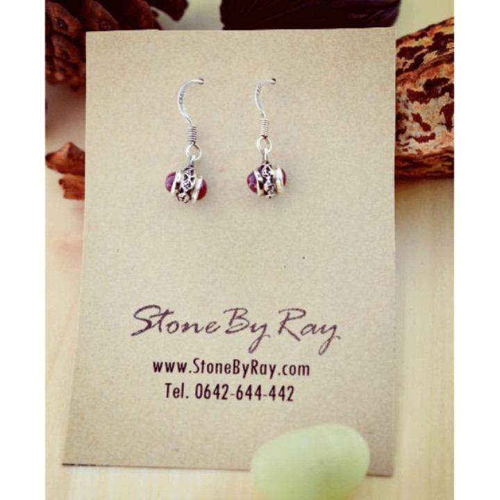 Ruby Sterling Silver Earrings - Elegant and Timeless Design
