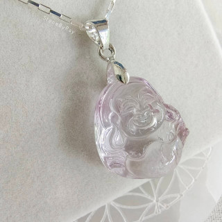 Amethyst Phra Sangkatchai Silver Necklace - Spiritual Jewelry