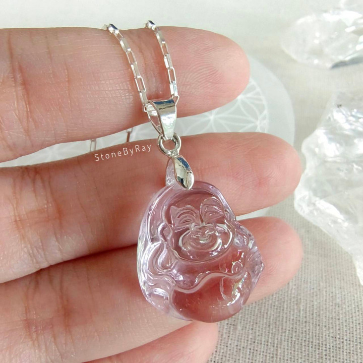 Amethyst Phra Sangkatchai Silver Necklace - Spiritual Jewelry