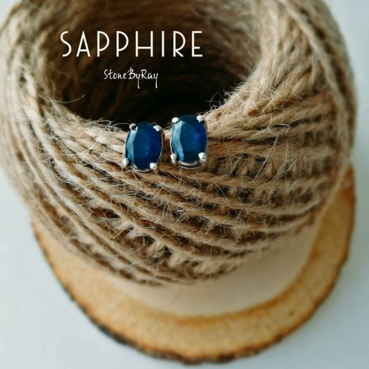 Sapphire Sterling Silver Earrings - Elegant and Timeless Jewelry