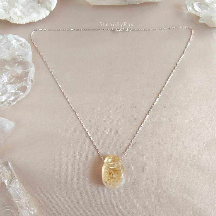 Citrine and Carnelian Silver Necklace Set | Matching Jewelry Gifts