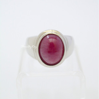 Sparkling Ruby Silver Ring | Gemstone Jewelry