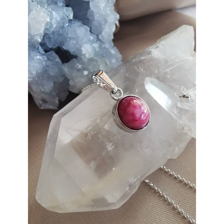 Burmese Ruby Necklace | Sterling Silver Pendant Jewelry