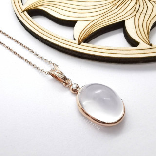 Milky Quartz Necklace: Elegant Silver Pendant Jewelry