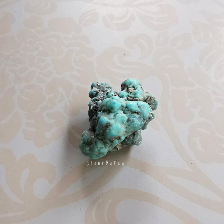 Turquoise Stone with Pyrite Inclusions - Unique Jewelry