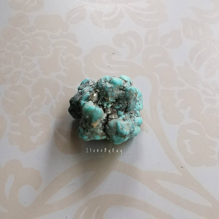 Turquoise Stone with Pyrite Inclusions - Unique Jewelry