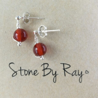 Radiant Carnelian Silver Earrings - Handmade and Unique