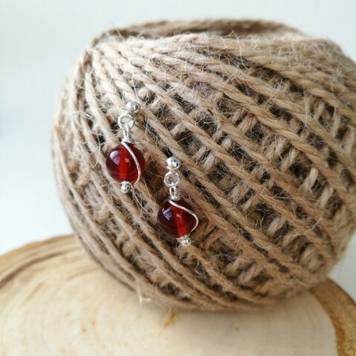 Radiant Carnelian Silver Earrings - Handmade and Unique