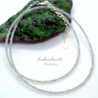 Labradorite Necklace: Shimmering Faceted Beauty