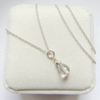Crystal Quartz Pendant Necklace | Silver Jewelry