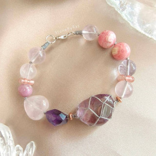 Amethyst Braided Rope Bracelet - Stylish and Spiritual