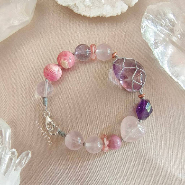 Amethyst Braided Rope Bracelet - Stylish and Spiritual