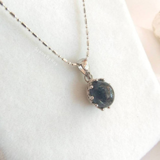Black Tourmaline Quartz Necklace | Silver Pendant and Protection