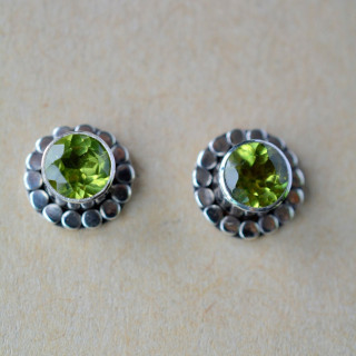 Peridot Sterling Silver Earrings - Elegant and Sparkly