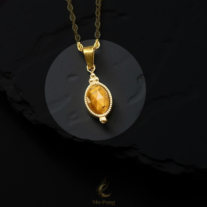 Tiger Eye Stone Pendant Necklace: Boost Luck and Fortune