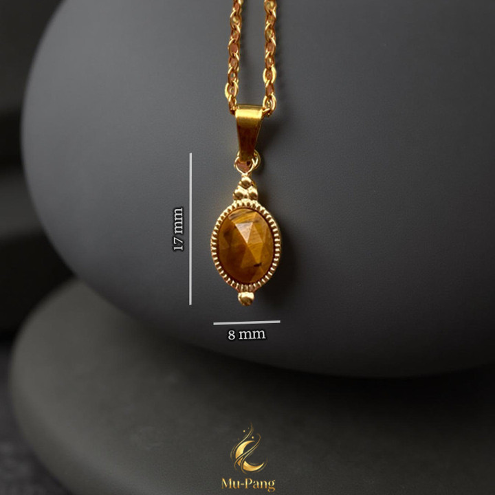 Tiger Eye Stone Pendant Necklace: Boost Luck and Fortune