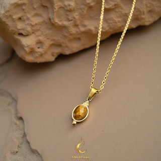 Tiger Eye Stone Pendant Necklace: Boost Luck and Fortune