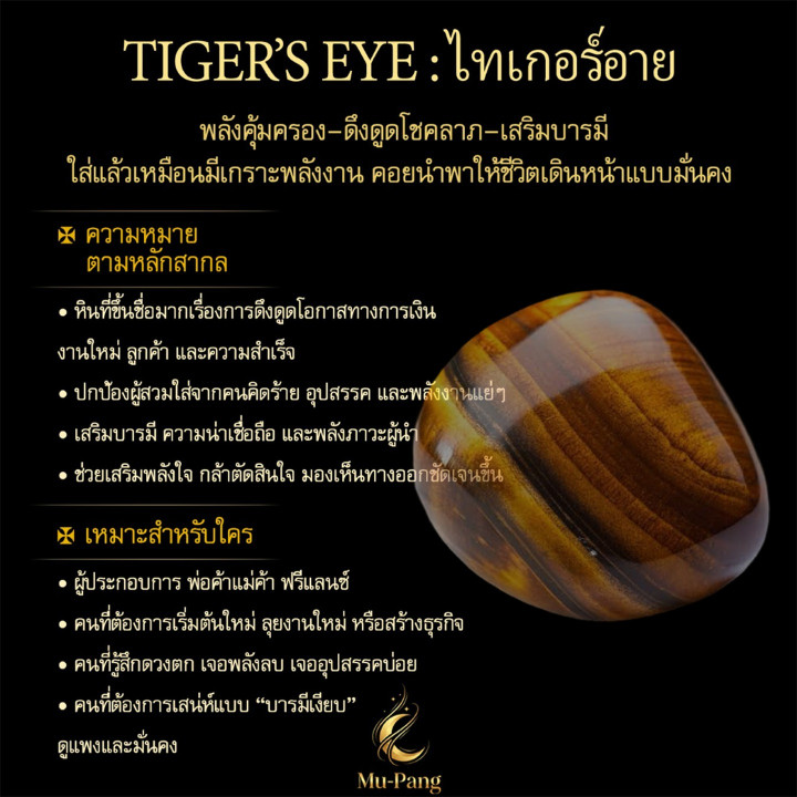 Tiger Eye Stone Pendant Necklace for Luck and Fortune