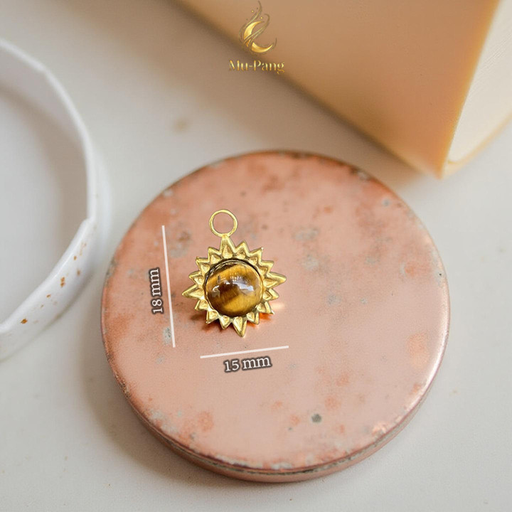 Tiger Eye Stone Pendant Necklace for Luck and Fortune