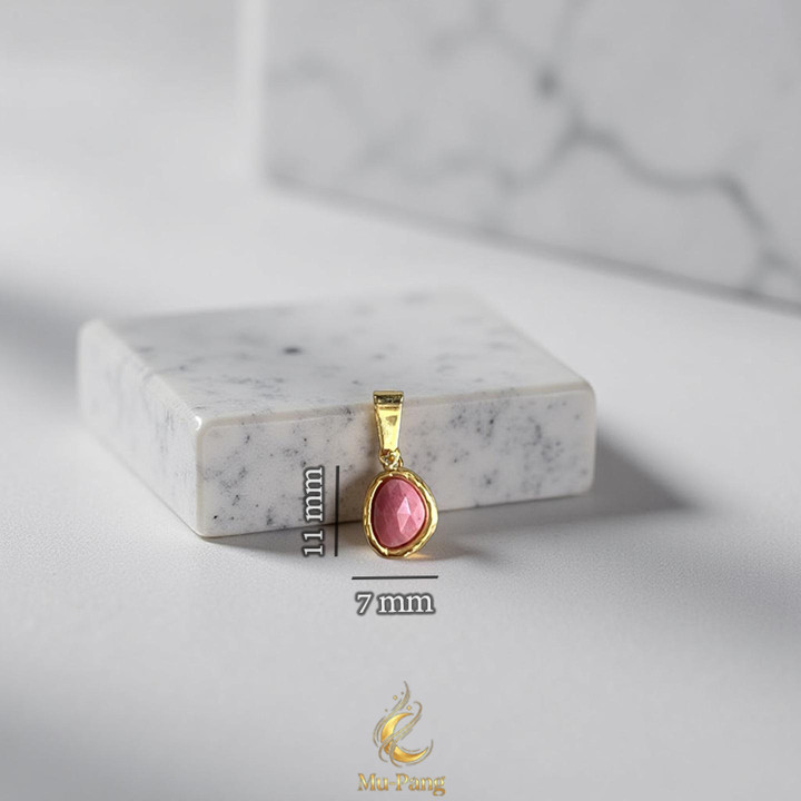 Rhodonite Stone Pendant Necklace: Boost Luck and Fortune