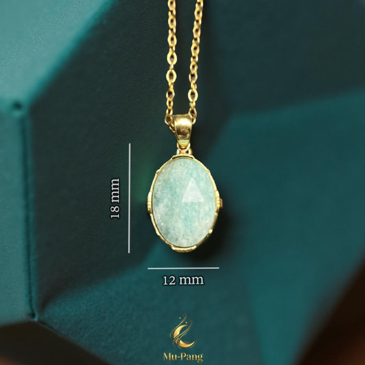 Amazonite Stone Pendant Necklace | Boost Luck and Fortune