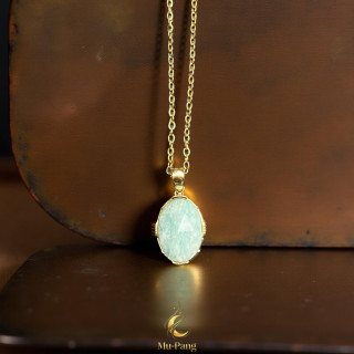 Amazonite Stone Pendant Necklace | Boost Luck and Fortune