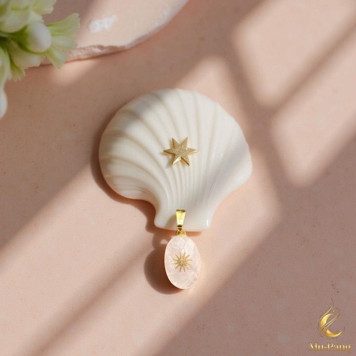 Rose Quartz Stone Pendant Necklace: Boost Fortune and Luck