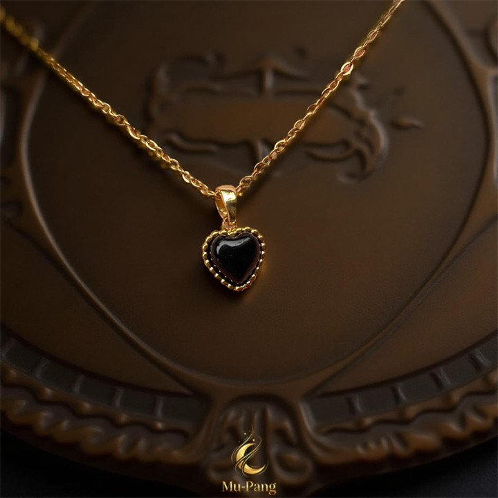 Obsidian Stone Pendant Necklace: Boost Luck and Fortune