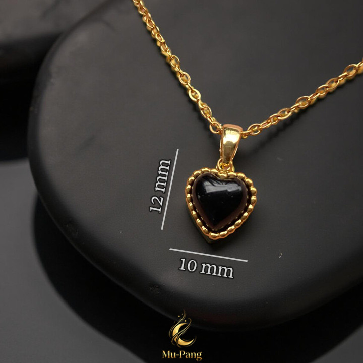 Obsidian Stone Pendant Necklace: Boost Luck and Fortune