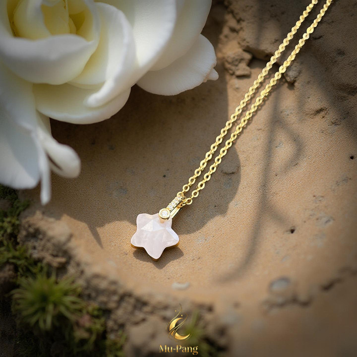 Rose Quartz Stone Pendant Necklace: Boost Luck and Fortune