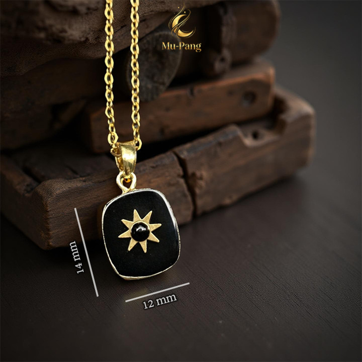 Black Agate Stone Pendant Necklace: Boost Luck and Fortune