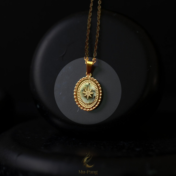 Collier pendentif en pierre turquoise pour la chance et la fortune