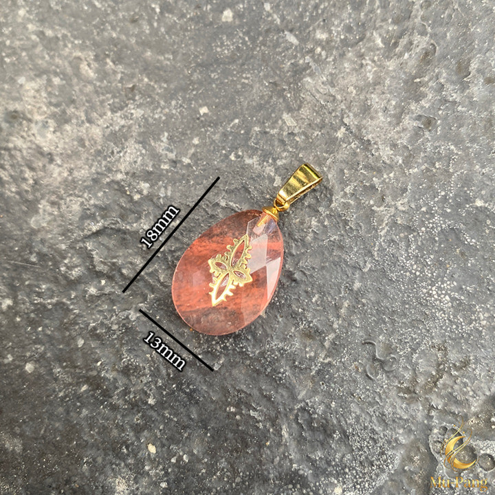 Cherry Quartz Pendant Necklace: Boost Luck and Fortune