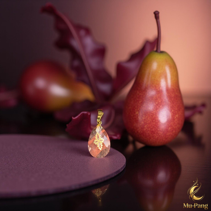 Cherry Quartz Pendant Necklace: Boost Luck and Fortune