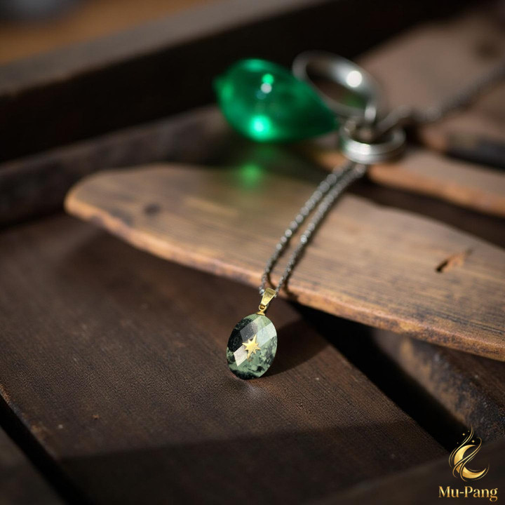 Kambaba Jasper Stone Pendant Necklace - Boost Luck and Fortune